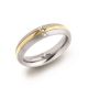 Boccia Damenring Titan bicolor gelbvergoldet Diam. 0,015ct - 0131-04