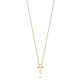 BLUSH Halskette 14 Karat Gelbgold mit Anhänger Kreuz 3091YGO