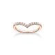 THOMAS SABO Ring V-Form Silber rosèvergoldet mit Zirkonia TR2394-416-14