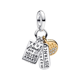PANDORA MOMENTS Charm Freundschafts Trio Vergoldet 763436C01