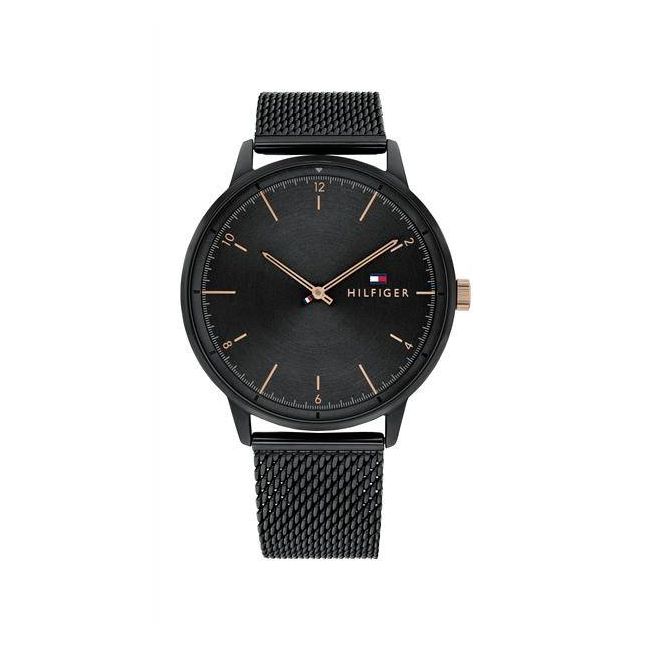 TOMMY HILFIGER Herrenuhr HENDRIX Casual Armband Mesh Edelstahl Schwarz jetzt gunstig kaufen