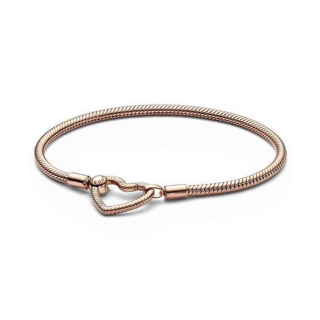 PANDORA ROSE Armband Moments Herzverschluss 14k rosevergoldet 582257C00