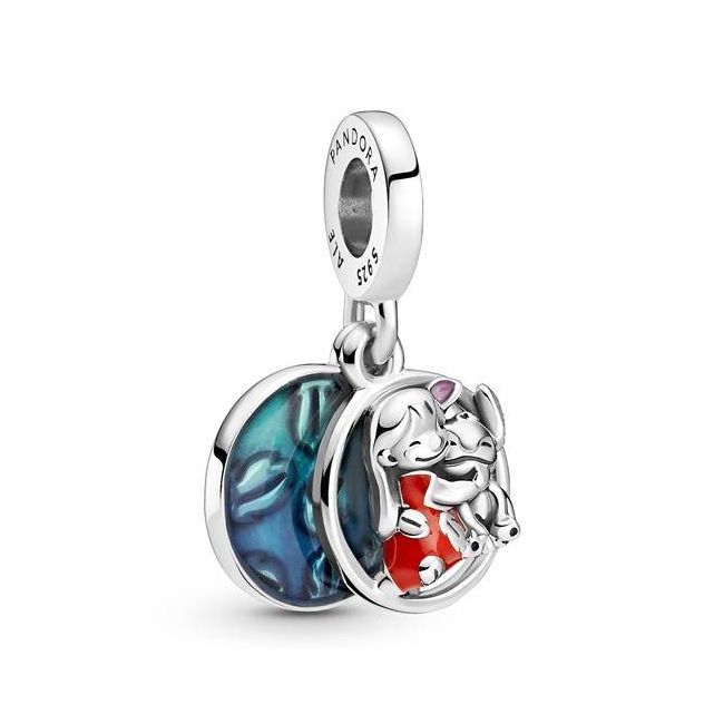 PANDORA DISNEY Charm Anhanger Lilo Stitch Family silber Emaille 799383C01