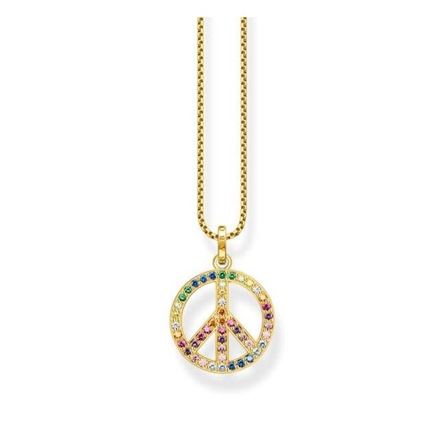 THOMAS SABO Kette Peace Zeichen KE2170-996-7