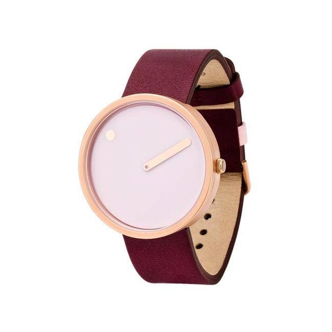 Leather Armbanduhr Picto 40 Mm Creamfärgad Urtavla Midnight Blue