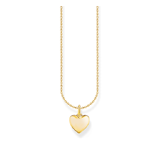 THOMAS SABO Collana Cuore Placcato Oro KE2234-413-39 - Argento Sterling 925, Senza Pietre