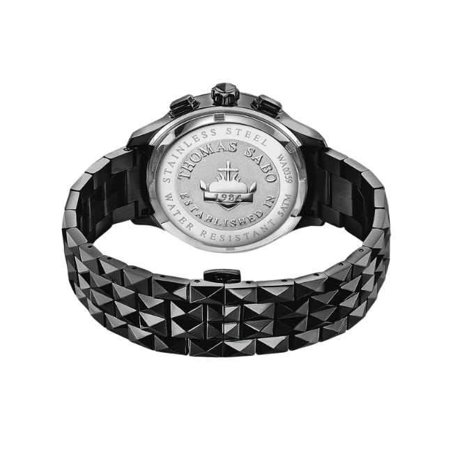 THOMAS SABO Herrenuhr Rebel at Heart Schwarz WA0359-202-203