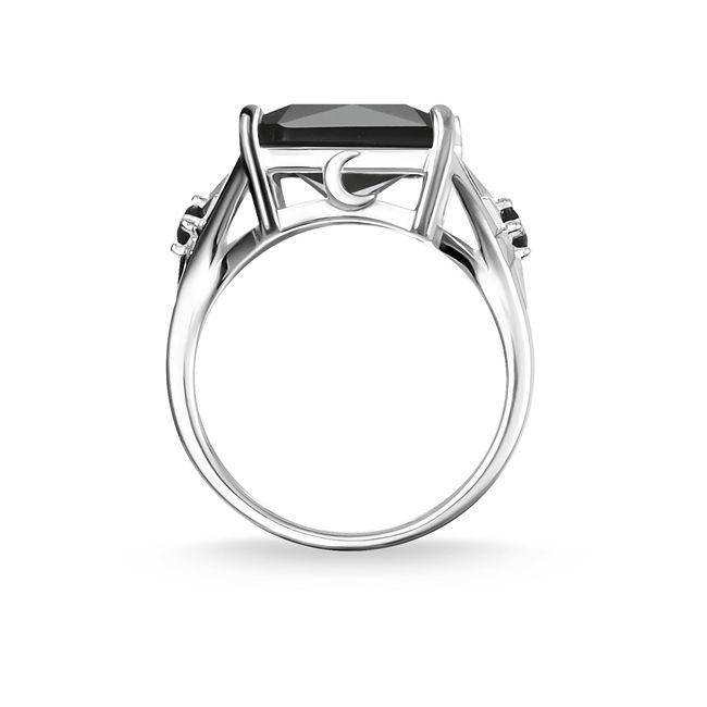 THOMAS SABO Silver Black Pavé Onyx Stud Earrings H1861-641-11