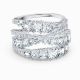 Swarovski Twist Wrap Ring, Rhodiniert, Weiss 5580952