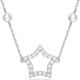 Swarovski Damen Kette Stella, Kristallperlen, Stern, Weiß, Rhodiniert 5645379