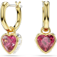 Stilla drop earrings Heart Red Gold-tone plated 5684760_8418