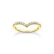 THOMAS SABO Ring V-Form Silber vergoldet mit Zirkonia TR2394-414-14
