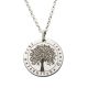 Hals-Kette echt Silber 925 mit Gravur Baum Lebensbaum